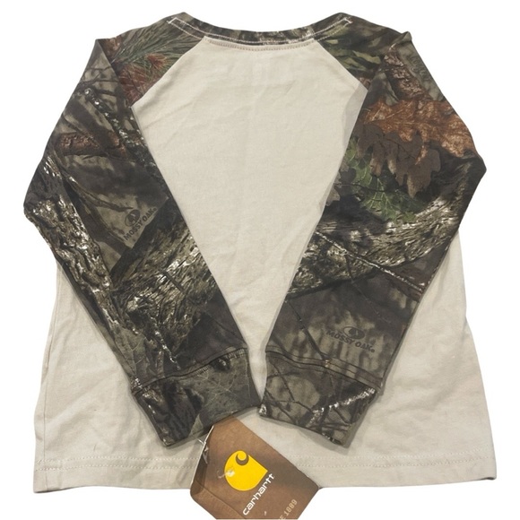 CARHARTT || Toddler Crewneck Long Sleeve Shirt | Hunt Club Camo Mossy Oak || 2T - Picture 2 of 5